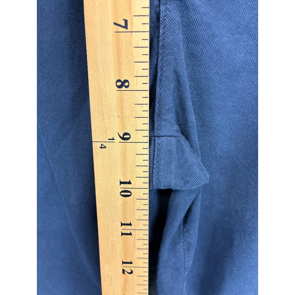Frank & Eileen Wicklow Chino Pants Womens 6 Blue Cropped Raw Hem Quiet Luxury - Picture 4 of 12